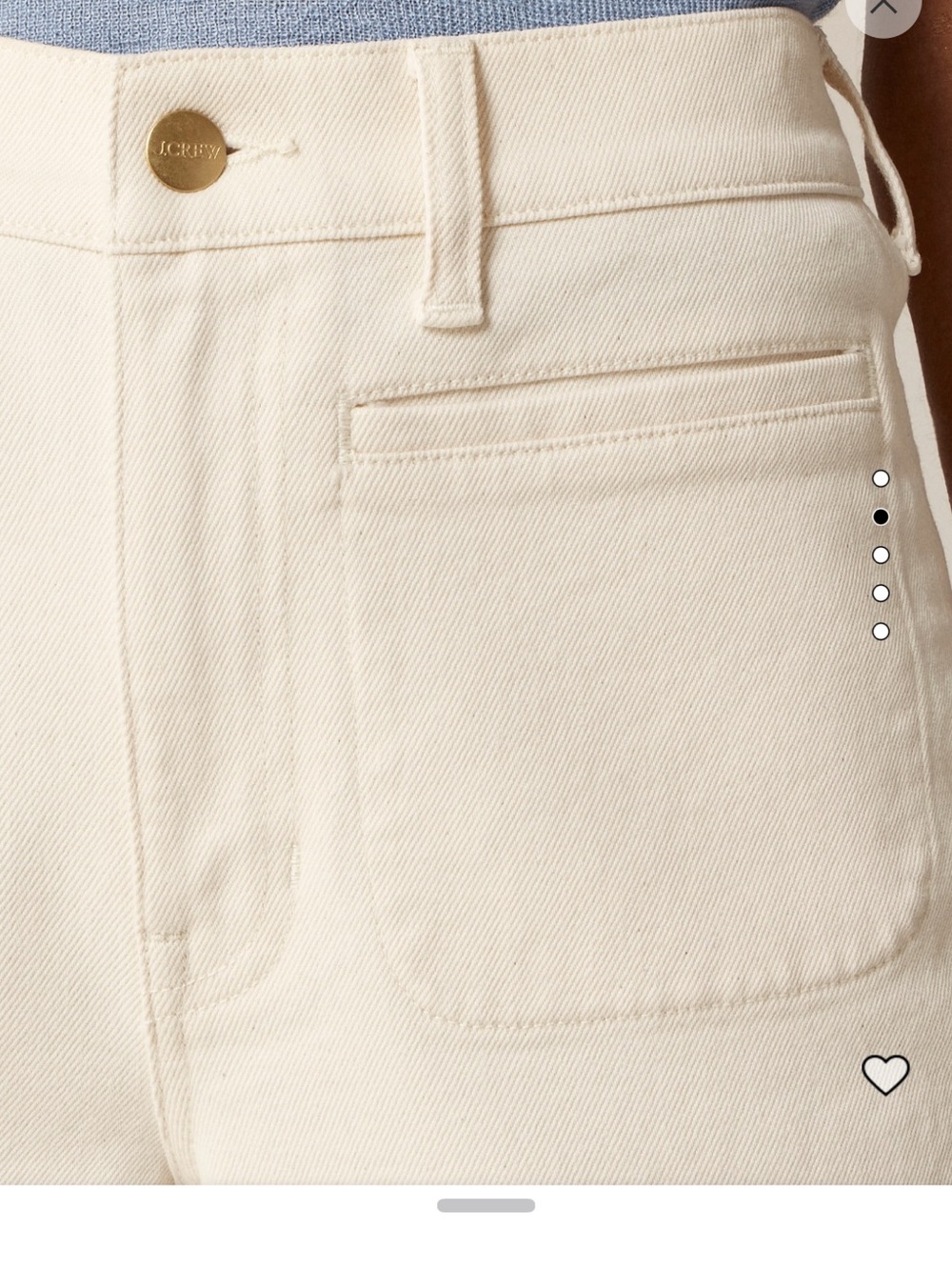 J. Crew Cream High-Rise Wide Leg Jeans NWT size 30 - Picture 4 of 8